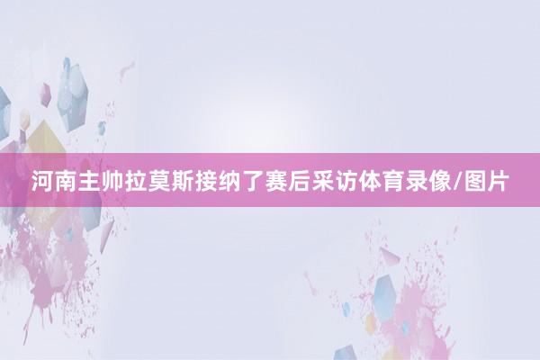 河南主帅拉莫斯接纳了赛后采访体育录像/图片