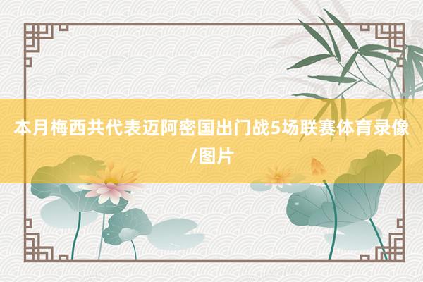 本月梅西共代表迈阿密国出门战5场联赛体育录像/图片