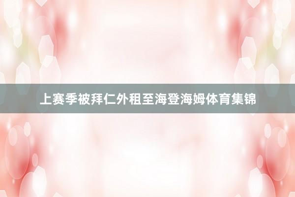 上赛季被拜仁外租至海登海姆体育集锦