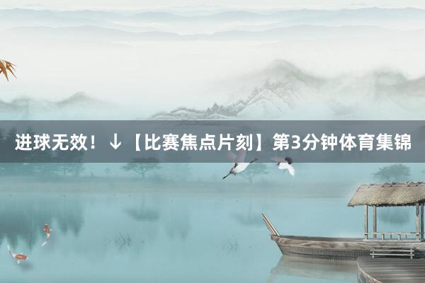 进球无效！↓【比赛焦点片刻】第3分钟体育集锦