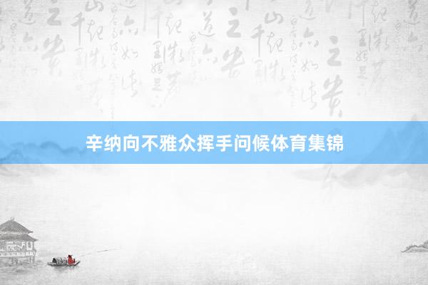 辛纳向不雅众挥手问候体育集锦