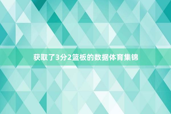 获取了3分2篮板的数据体育集锦